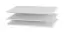 Einlegeböden für Drehtürenschrank Nafplio, Farbe: Weiß- Abmessungen: 2 x 88 x 55 cm (H x B x T)