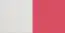 Nachtkästchen Milo 10, Farbe: Weiß / Rosa, Kiefer Vollholz massiv - Abmessungen: 56 x 38 x 40 cm (H x B x T)