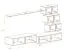 Holzdekor Wohnwand Volleberg 59, Farbe: Eiche Wotan / Weiß - Abmessungen: 150 x 250 x 40 cm (H x B x T), mit Push-to-open Funktion