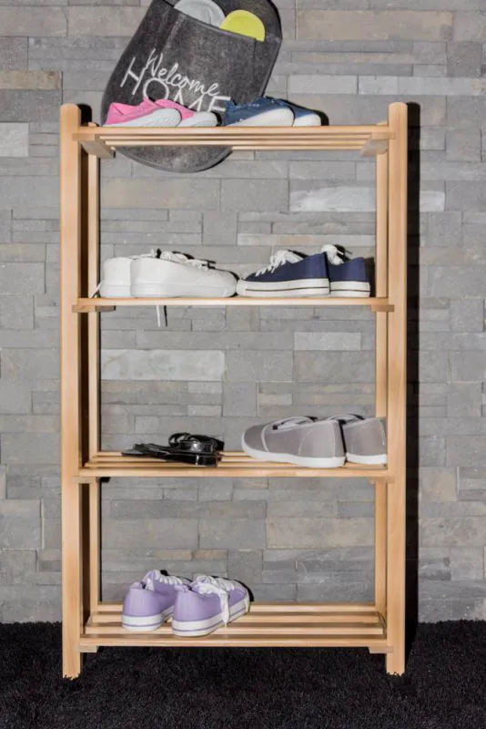 Schuhregal Buche massiv