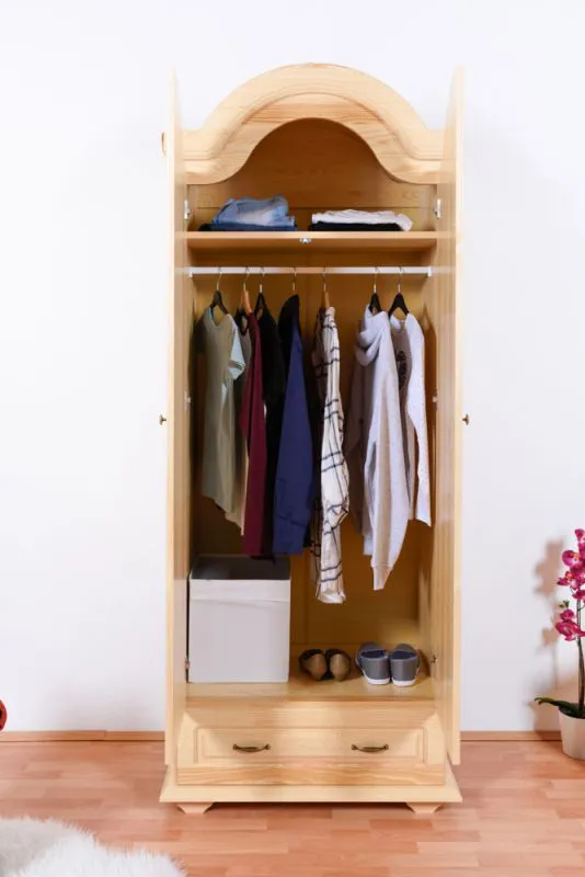 Kleiderschrank Holz natur