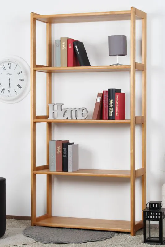 Regal Kiefer massiv Vollholz Erlefarben Junco 55A - 162 x 80 x 30 cm (H x B x T)