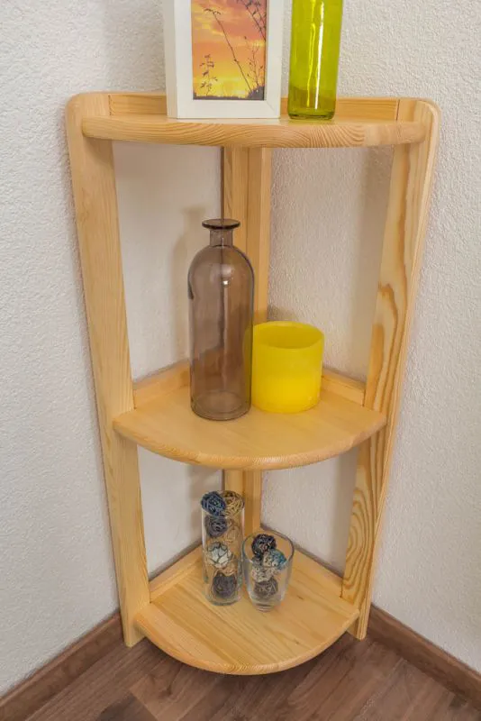 Kiefernholz Eckregal