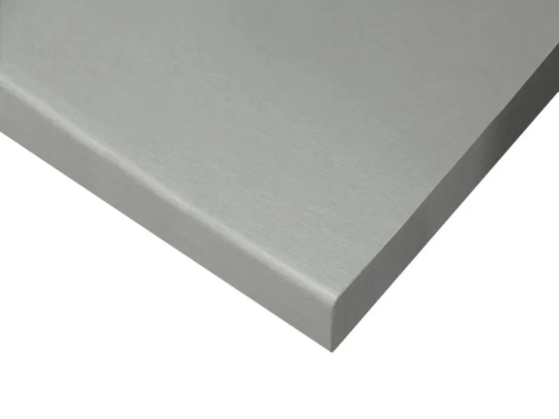 Arbeitsplatte für Küchenzeile / Küchenblock | Farbe: Platin | 200 x 60 x 2,8 cm
