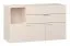 Kommode mit 3 Schubladen | ein offenes Fach | Soft-Close-Funktion | Farbe: Beige | zwei Fächer | Griffe: Beige | Maße: 120 x 42 x 70 cm | 1 Tür