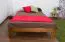 Kinderbett / Jugendbett  Kiefer Vollholz massiv Eichefarben A10, inkl. Lattenrost - Abmessung 120 x 200 cm