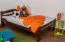 Jugendbett "Easy Premium Line" K4, 120 x 200 cm Buche Vollholz massiv dunkelbraun lackiert