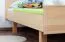 Kinderbett / Jugendbett Buche massiv Vollholz natur 116, inkl. Lattenrost - Abmessung 90 x 200 cm (B x L)