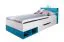 Kinderbett / Jugendbett "Geel" 18, Weiß / Türkis - Liegefläche: 90 x 200 (B x L)