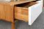 TV-Unterschrank Timaru 22 Wildeiche geölt / Weiß, teilmassiv - Abmessungen: 33 x 134 x 40 cm (H x B x T)