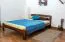 Kinderbett 140 x 200 cm | Massivholz: Kiefer | Nuss Lackiert | inkl. Rollrost Abbildung