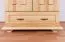 Kleiderschrank | 2 Drehtüren | 1 Schublade | 1 Fach | mit Kleiderstange | 95 cm breit | Massivholz | Farbe: Natur Abbildung