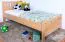 Bettrahmen für Kinder / Kinderbett 90 x 200 cm | Massivholz: Buche | Natur Lackiert Abbildung