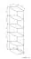 Eckregal Curug 12, Farbe: Eiche - Abmessungen: 188 x 34 x 34 cm (H x B x T)
