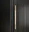 Moderner Kleiderschrank mit fünf Fächern Jotunheimen 114, Farbe: Schwarz - Abmessungen: 208 x 150,5 x 62 cm (H x B x T)