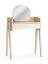 Schminktisch mit Spiegel | Farbe: Eiche / Beige | Maße: 69,5 x 42 x 114 cm | eine Schublade | LED-Beleuchtung | Soft-Close-Funktion | idealer Ort für Kosmetika
