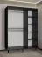 Kleiderschrank im modernen Design Jotunheimen 234, Farbe: Schwarz - Abmessungen: 208 x 150,5 x 62 cm (H x B x T)