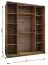 Kleiderschrank / Schiebetürenschrank | 10 Einlegeböden | 11 Fächer |245,5 x 190 x 64 cm | 2 Kleiderstangen | 2 Schiebetüren | Soft-Close | Farbe: Schwarz