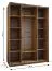 Kleiderschrank / Schiebetürenschrank | 245,5 x 180 x 64 cm | Farbe: Kaschmir | 2 Kleiderstangen | Soft-Close | 11 Fächer | 2 Schiebetüren | Spiegel