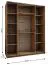 Kleiderschrank / Schiebetürenschrank | Farbe: Weiß | Soft-Close | Spiegel | 2 Kleiderstangen | 245,5 x 190 x 64 cm | 11 Fächer | 2 Schiebetüren