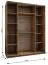 Kleiderschrank / Schiebetürenschrank | Spiegel | 245,5 x 200 x 64 cm | Soft-Close-Funktion | 2 Kleiderstangen | 2 Schiebetüren | 11 Fächer | Farbe: Weiß