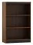 Regal Mojokerto 11, Farbe: Walnuss / Schwarz - Abmessungen: 121 x 80 x 39 cm (H x B x T)