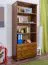 Bücherregal Kiefer massiv Vollholz Eichefarben B001 - Abmessung 190 x 80 x 42 cm (H x B x T)
