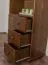 Bücherregal Kiefer massiv Vollholz Eichefarben B002 - Abmessung 190 x 80 x 42 cm (H x B x T)