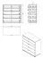 Schlafzimmer - Set C Kule, 5-teilig, Farbe: Graphitgrau, ein Kleiderschrank mit LED-Rahmen, eine Kommode und zwei Nachtkommoden