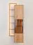 Hängevitrine Sienne 04 mit 1 Tür, getöntes Glas, Wildeiche massiv, Push-to-open, 8 Einlegeböden, inkl. LED-Beleuchtung, 175 x 73 x 37 cm, Holz gebürstet