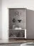 Vitrine | klein | 4 Türen | Farbe: Kaschmir / Eiche Windmill dunkel | Soft-Close-Funktion | Maße: 92 x 40 x 150 cm | 4 Fächer | für Wohnzimmer