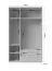 Drehtürenschrank / Kleiderschrank Siumu 27, Farbe: Weiß / Weiß Hochglanz - 224 x 137 x 56 cm (H x B x T)