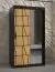Schmaler Kleiderschrank mit Spiegel Olperer 13, Farbe: Schwarz matt - Abmessungen: 200 x 100 x 62 cm (H x B x T), mit genügend Stauraum