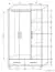 Drehtürenschrank / Kleiderschrank Kerowagi 09, Farbe: Sonoma Eiche - Abmessungen: 200 x 120 x 55 cm (H x B x T)