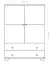 Kommode Kiefer massiv Vollholz natur Junco 156 – Abmessungen: 139,5 x 90 x 42 cm (H x B x T)