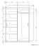 110 cm breiter Kleiderschrank mit 6 Fächern und 2 Türen | Farbe: Sonoma Eiche Abbildung