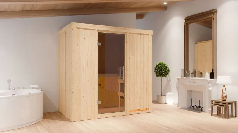 Sauna Giulia 05, 68 mm Wandstärke - 196 x 118 x 198 cm (B x T x H)