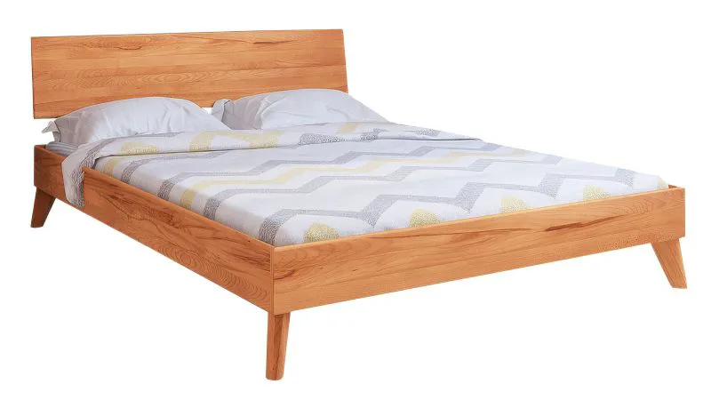 Doppelbett Timaru 01 Kernbuche massiv geölt - Liegefläche: 180 x 200 cm (B x L)