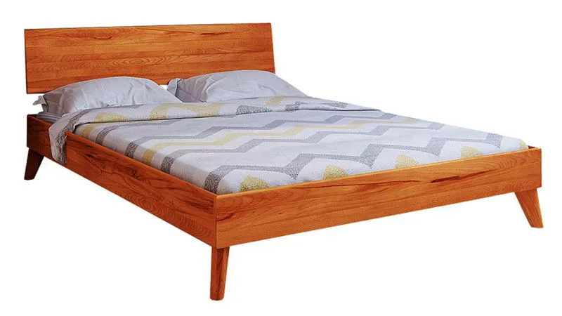 Buche-Bett massiv | 200 x 200 cm | Kernbuche | Geölt | Natur Abbildung