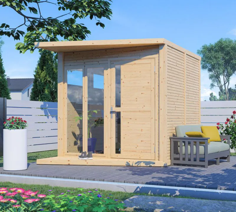 Gartenhaus Jena 01 inkl. Fußboden, Naturbelassen - Elementgartenhaus, Nutzfläche: 5,1 m²
