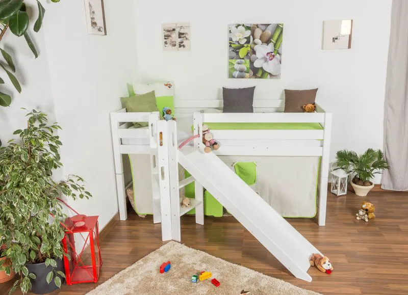 Kinderhochbett mit Rutsche