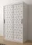 Außergewöhnlicher Kleiderschrank mit fünf Fächern Dom 46, Farbe: Weiß matt - Abmessungen: 200 x 120 x 62 cm (H x B x T), mit genügend Stauraum