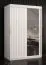Eleganter Kleiderschrank mit fünf Fächern Balmenhorn 77, Farbe: Weiß matt - Abmessungen: 200 x 120 x 62 cm (H x B x T), mit einer Spiegeltür