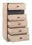 Schmale Kommode Niel 18, Farbe: Eiche / Anthrazit - Abmessungen: 120 x 60 x 40 cm (H x B x T)