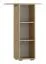 Eckregal Curug 02, Farbe: Eiche - Abmessungen: 113 x 58 x 58 cm (H x B x T)