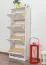 Schuhschrank 002 Kiefer massiv Vollholz weiß lackiert - Abmessung 150 x 58 x 29 cm (H x B x T)