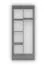 Kleiderschrank  / Drehtürenschrank | Weiß | Smolikas 71 | 2 Türen | 1 Kleiderstange | 192 x 80 x 50 cm | 5 Fächer | braune Holzgriffe | eckig