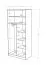Drehtürenschrank / Kleiderschrank Muros 03, Farbe: Eiche Weiß - 222 x 100 x 52 cm (H x B x T)