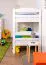 Etagenbett für Kinder 90 x 200 cm | Massivholz: Buche | Weiß Lackiert | umbaubar in 2 Einzelbetten | inkl. Rollroste Abbildung