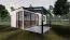 Terrassenüberdachung S 01, Dach: 16 mm Polycarbonat klar, Grundfläche: 6,12 m² - Abmessungen: 200 x 306 cm (B x L)